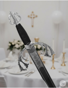 Nickel-plated Tizona sword for communions (without... 2