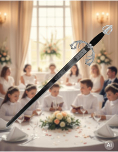 Nickel-plated Tizona sword for communions (without...