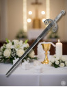 Nickel-plated Tizona sword for communions (with personalized text engraving)