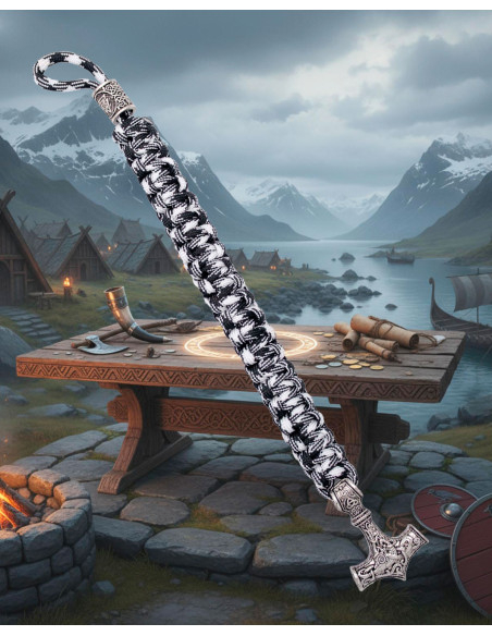 Paracord bracelet with Thor's hammer Paracord bracelet with Thor's hammer
