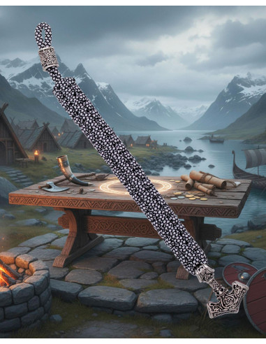 Paracord bracelet with Thor's metal hammer