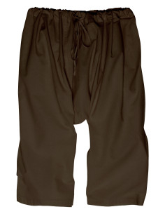 Medieval cotton pants model Johann, brown color