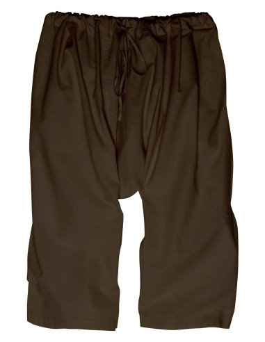 Medieval cotton pants model Johann, brown color