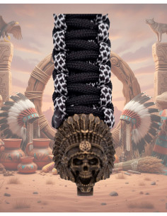 Paracord bracelet with Indian skull metal clasp 2