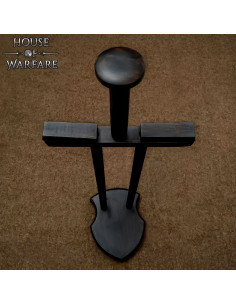 Wooden support for armor, blackened finish 2