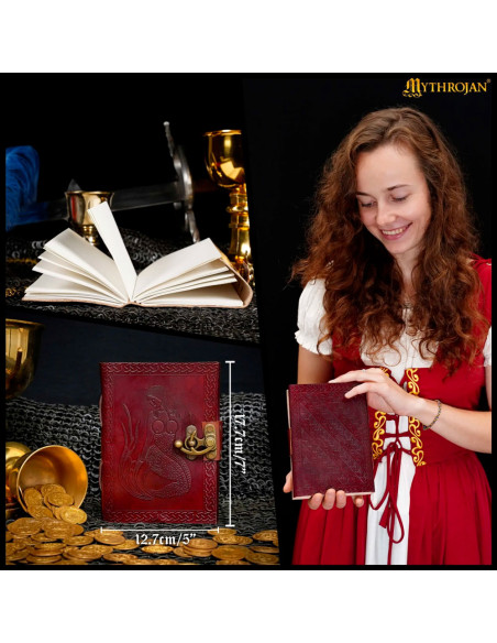 Medieval Diary with Brown Leather...