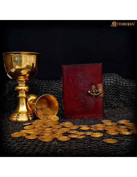 Medieval Diary with Brown Leather...