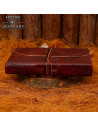 Rustic Medieval Diary with Leather Cover, Wraparound Closure
