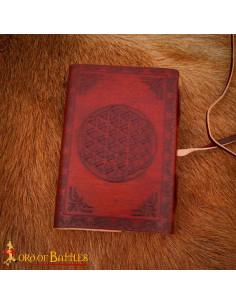 Medieval diary with leather cover featuring Celtic Winged... 2