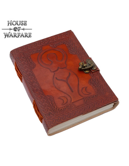 Medieval leather-bound journal with... Medieval leather-bound journal with...