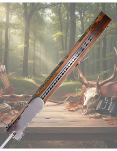 Third Mango Decorated Damascened Swivel Knife, Maple Wood... 2