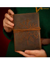 Medieval leather cover journal with Tree of Life design