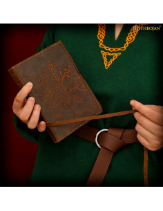 Medieval leather cover journal with Tree of Life design 2