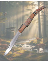 Third ratchet knife with imitation inlay handle, Maple Wood series
