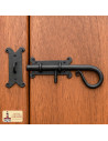 Rustic door latch with sliding bolt