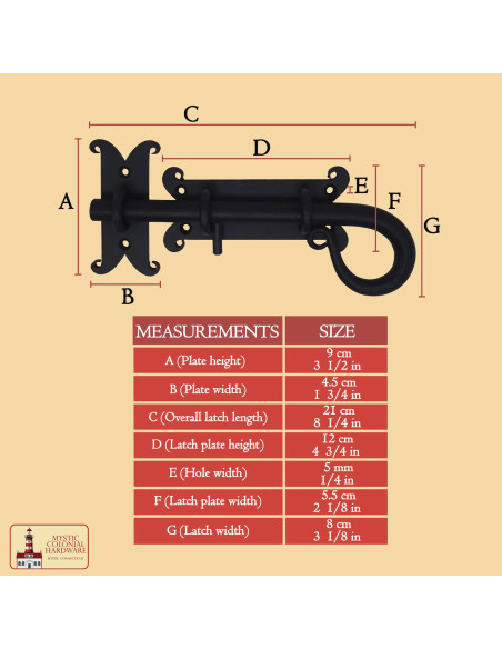 Rustic door latch with sliding bolt