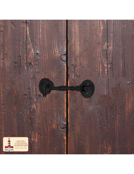 Black Medieval Hook Latch for Door