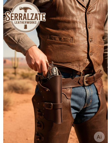 Western-style revolver holster case,... Western-style revolver holster case,...