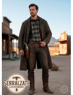 Deluxe Western Revolver Cartridge Holder Case, Brown 2