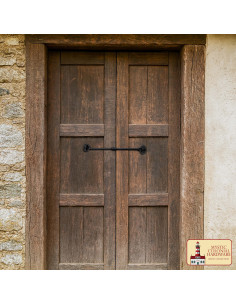 Rustic latch with hook and eye for wooden door 2