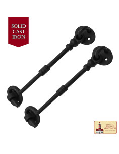 Rustic latch in two pieces for sliding windows or doors