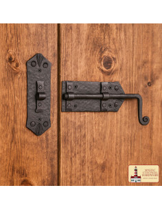 Hand-forged rustic latch for doors