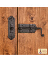 Hand-forged rustic latch for doors
