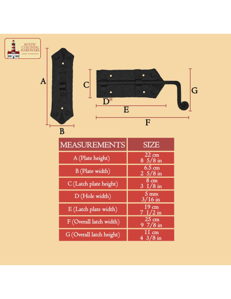 Hand-forged rustic latch for doors Hand-forged rustic latch for doors