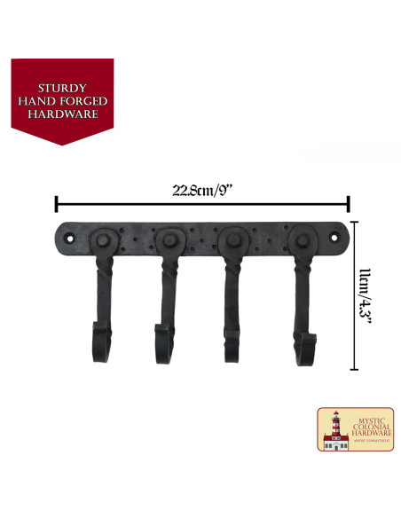 Rustic coat rack with 4 handcrafted... Rustic coat rack with 4 handcrafted...