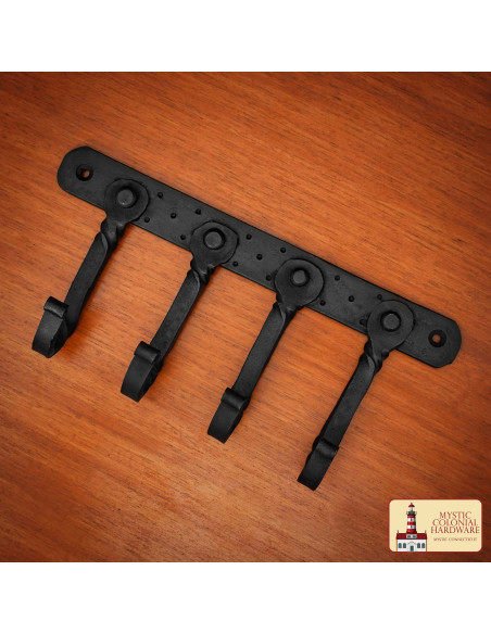 Rustic coat rack with 4 handcrafted... Rustic coat rack with 4 handcrafted...