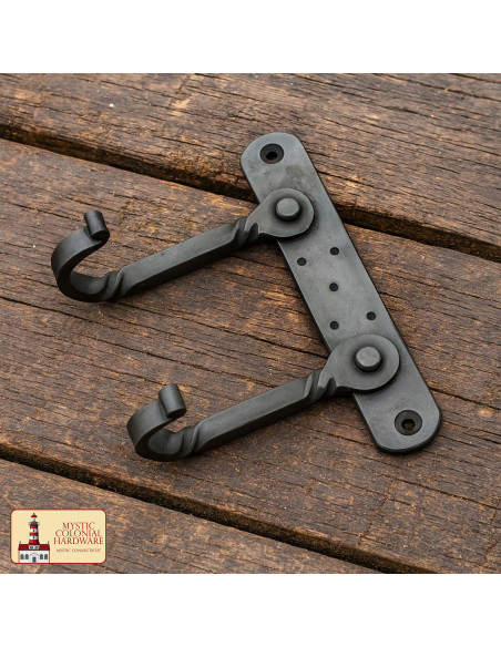 Rustic coat rack with double hook for... Rustic coat rack with double hook for...