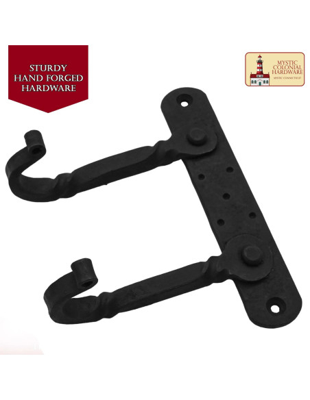 Rustic coat rack with double hook for... Rustic coat rack with double hook for...