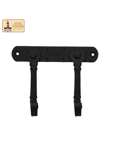 Rustic coat rack with double hook for... Rustic coat rack with double hook for...