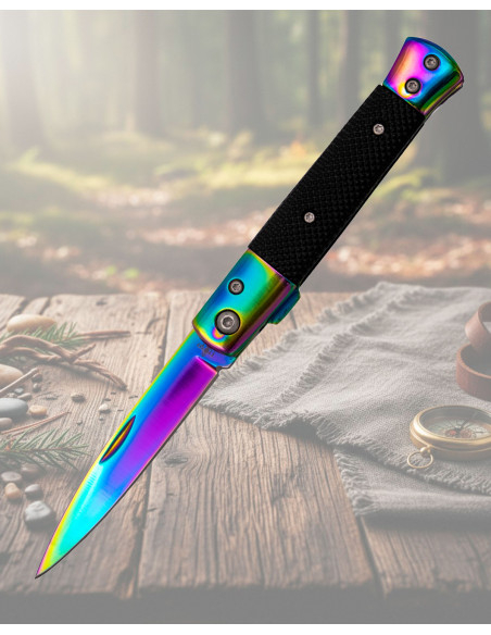 Rainbow stilettos knife brand Third,...