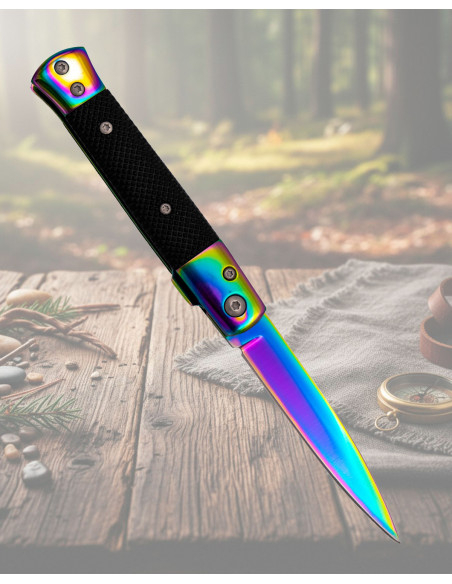 Rainbow stilettos knife brand Third,...