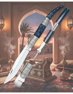 Decorated Arabic knife number three by Albainox, blue...