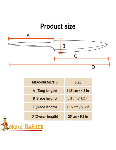 Medieval Knife, full tang, without... Medieval Knife, full tang, without...