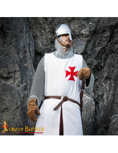 Medieval suede leather gloves, brown color 2