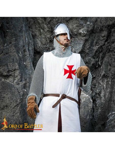 Medieval suede leather gloves, brown...