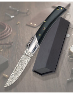 Albainox Damascus Pocket Knife, Mosaic Stamina Handle (9...