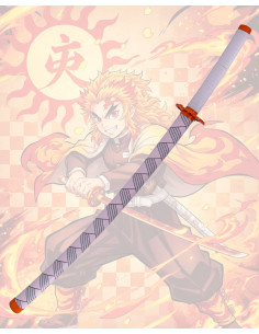 Decorative Rengoku Kyojuro Katana from Demon Slayer, with... 2