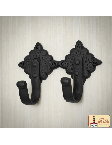 Double rustic wall-mounted support (13.9 x 5 cm.)