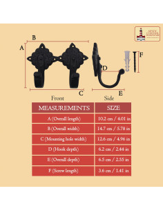 Double rustic wall-mounted support (10.2 x 12.6 cm.) 2