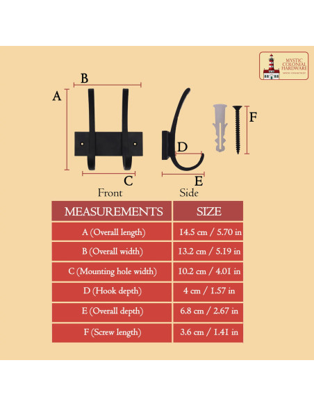 Rustic double hook for hanging... Rustic double hook for hanging...