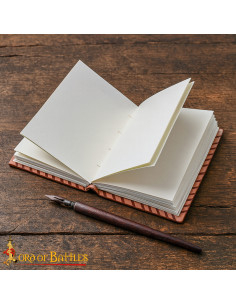 Medieval diary with leather cover and side binding 2