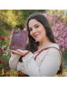 Medieval leather-bound diary with embossed Fleur-de-Lis design