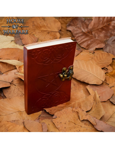 Medieval leather cover notebook with Pentagonal Star design