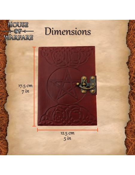 Medieval leather cover notebook with... Medieval leather cover notebook with...