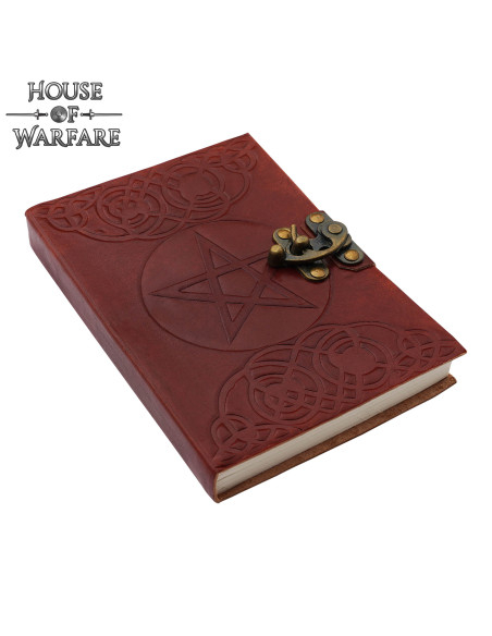 Medieval leather cover notebook with... Medieval leather cover notebook with...