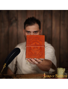 Medieval leather cover notebook with Star embossed design 2